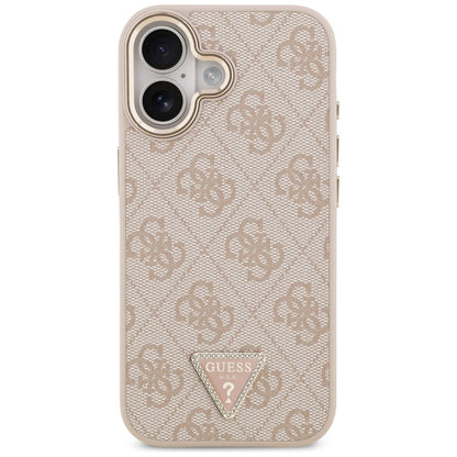 MagSafe cover til Apple iPhone 17, Guess, 4G Triangle Logo, Gylden Rosa