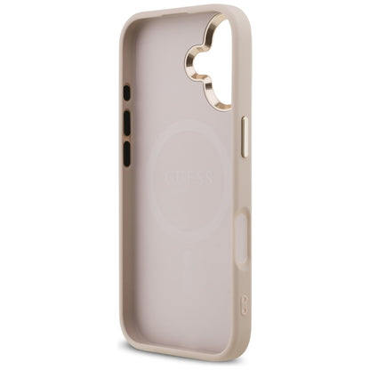 MagSafe cover til Apple iPhone 17, Guess, 4G Triangle Logo, Gylden Rosa