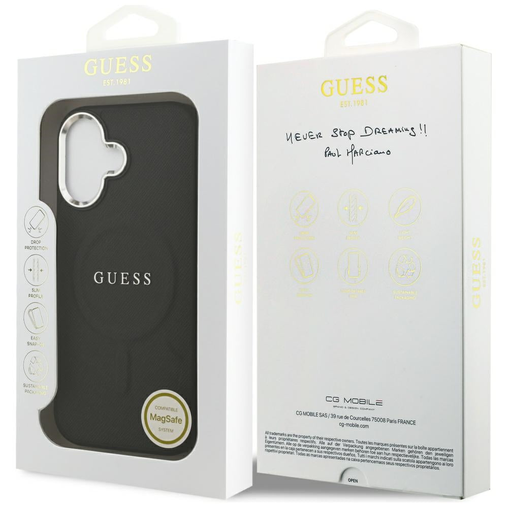 MagSafe cover til Apple iPhone 17, Guess, Classic Logo, Sort