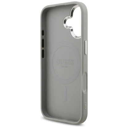 MagSafe cover til Apple iPhone 17, Guess, Glitter Triangle Logo, Sølvfarvet