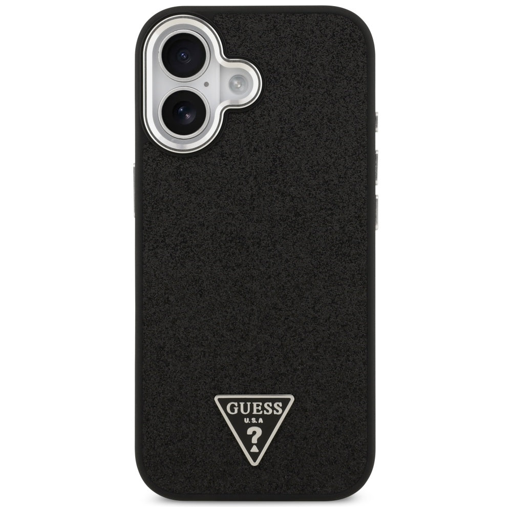 MagSafe cover til Apple iPhone 17, Guess, Glitter Triangle Logo, Sort