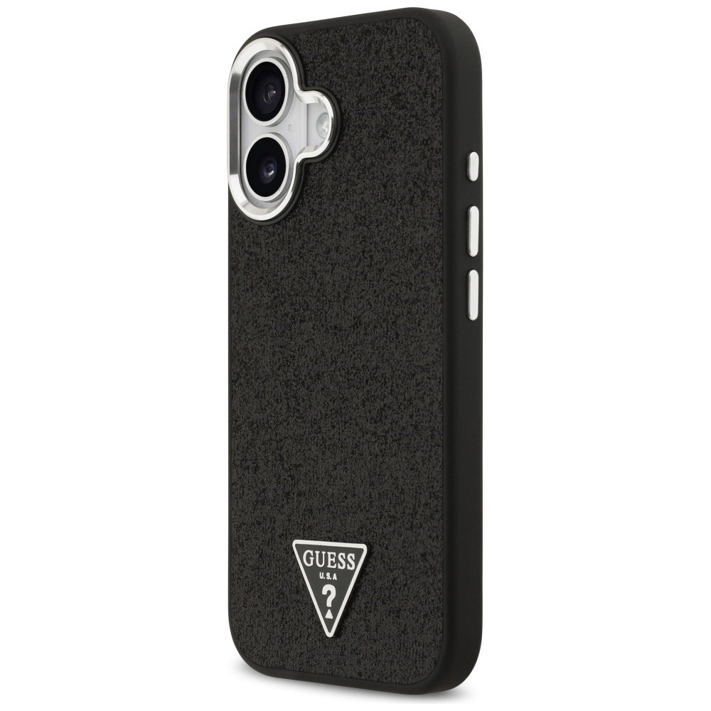 MagSafe cover til Apple iPhone 17, Guess, Glitter Triangle Logo, Sort