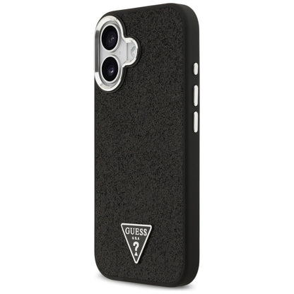 MagSafe cover til Apple iPhone 17, Guess, Glitter Triangle Logo, Sort