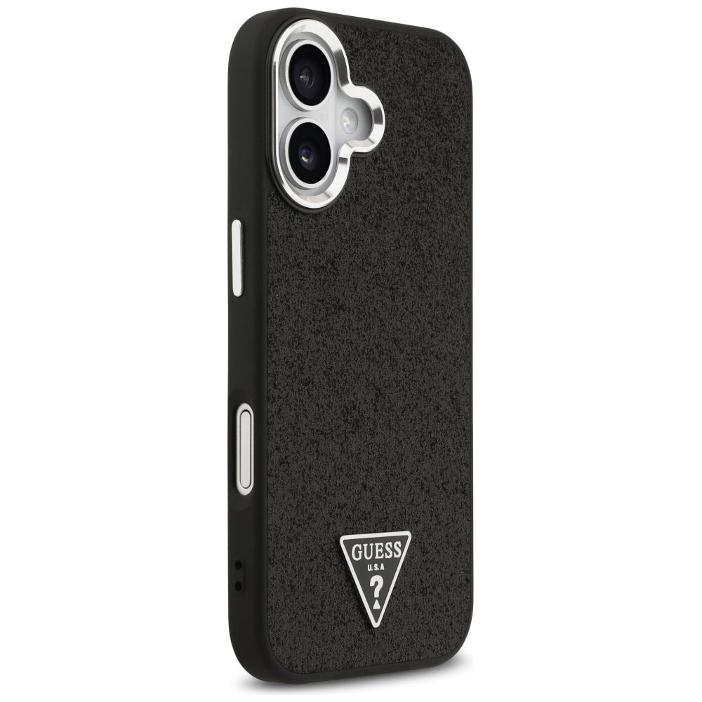 MagSafe cover til Apple iPhone 17, Guess, Glitter Triangle Logo, Sort