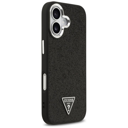 MagSafe cover til Apple iPhone 17, Guess, Glitter Triangle Logo, Sort