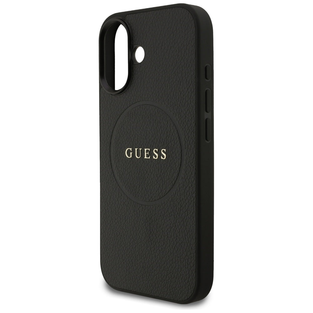MagSafe cover til Apple iPhone 17, Guess, Grained Gold Ring, Sort