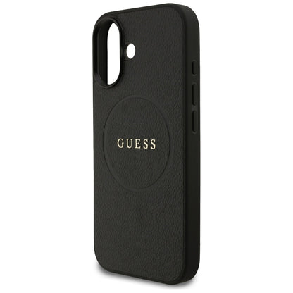 MagSafe cover til Apple iPhone 17, Guess, Grained Gold Ring, Sort