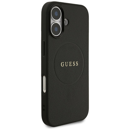 MagSafe cover til Apple iPhone 17, Guess, Grained Gold Ring, Sort
