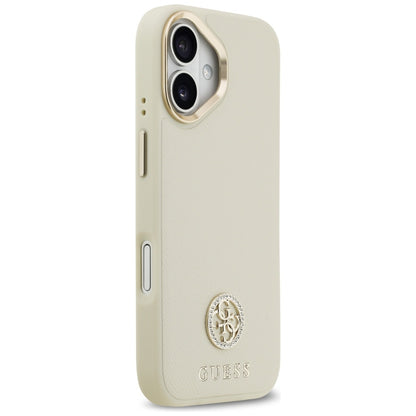 MagSafe cover til Apple iPhone 17, Guess, Grained Strass Logo, Beige