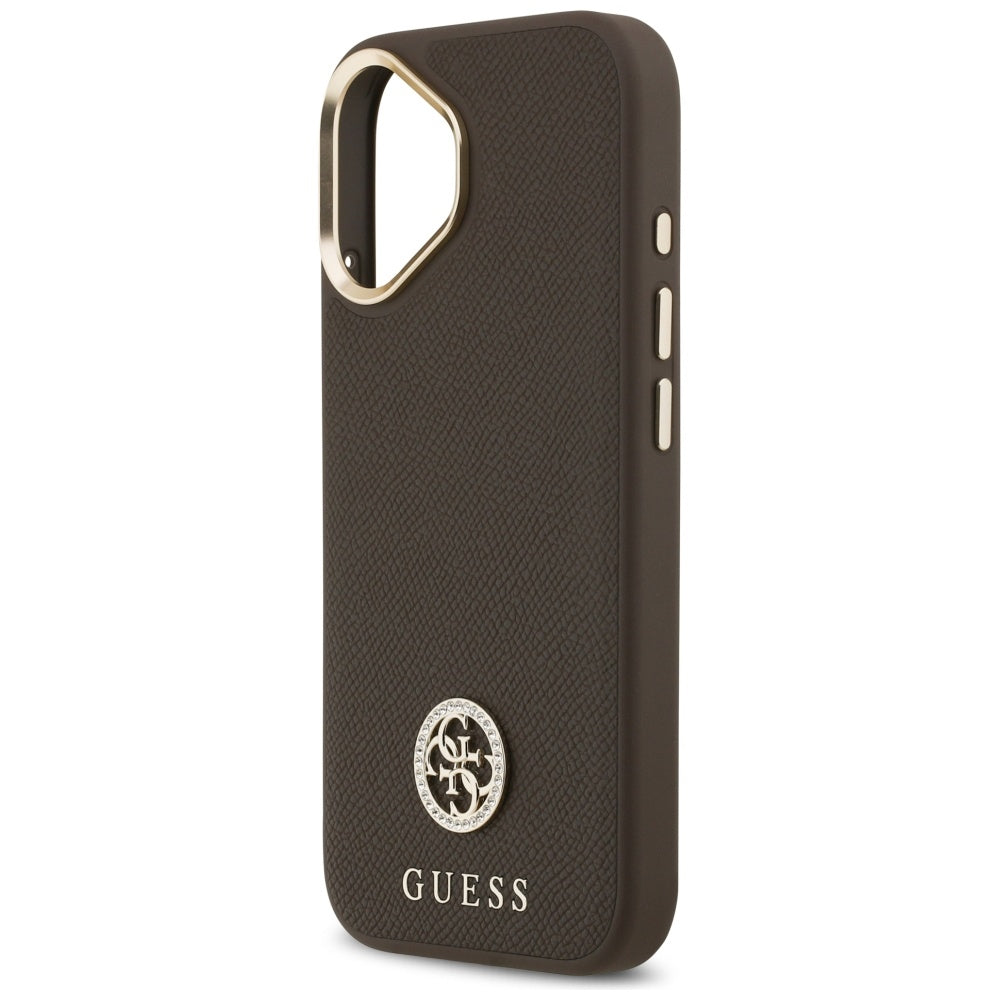 MagSafe cover til Apple iPhone 17, Guess, Grained Strass Logo, Brun