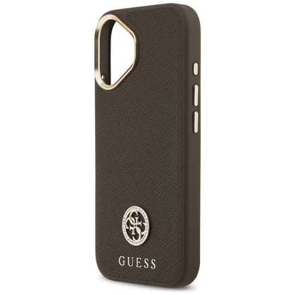 MagSafe cover til Apple iPhone 17, Guess, Grained Strass Logo, Brun