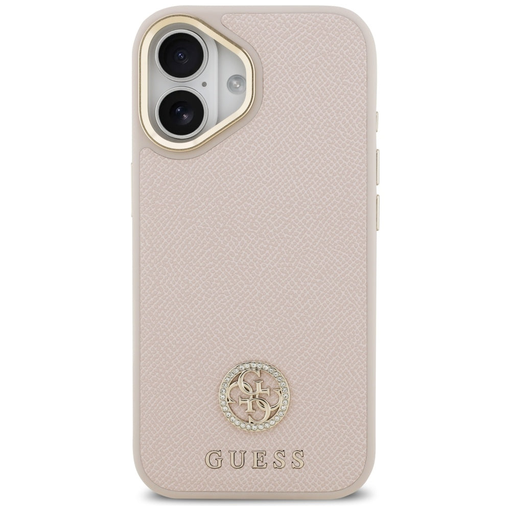 MagSafe cover til Apple iPhone 17, Guess, Grained Strass Logo, Pink