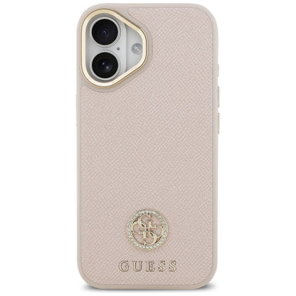 MagSafe cover til Apple iPhone 17, Guess, Grained Strass Logo, Pink