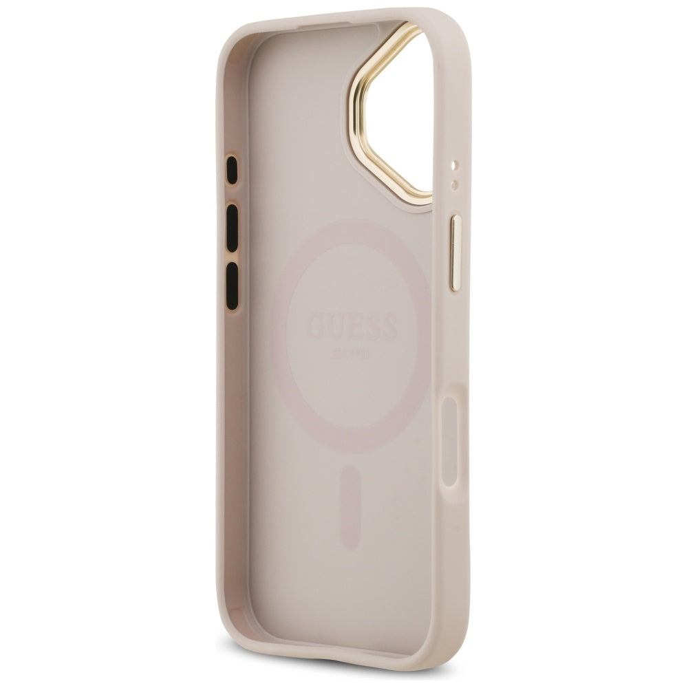 MagSafe cover til Apple iPhone 17, Guess, Grained Strass Logo, Pink