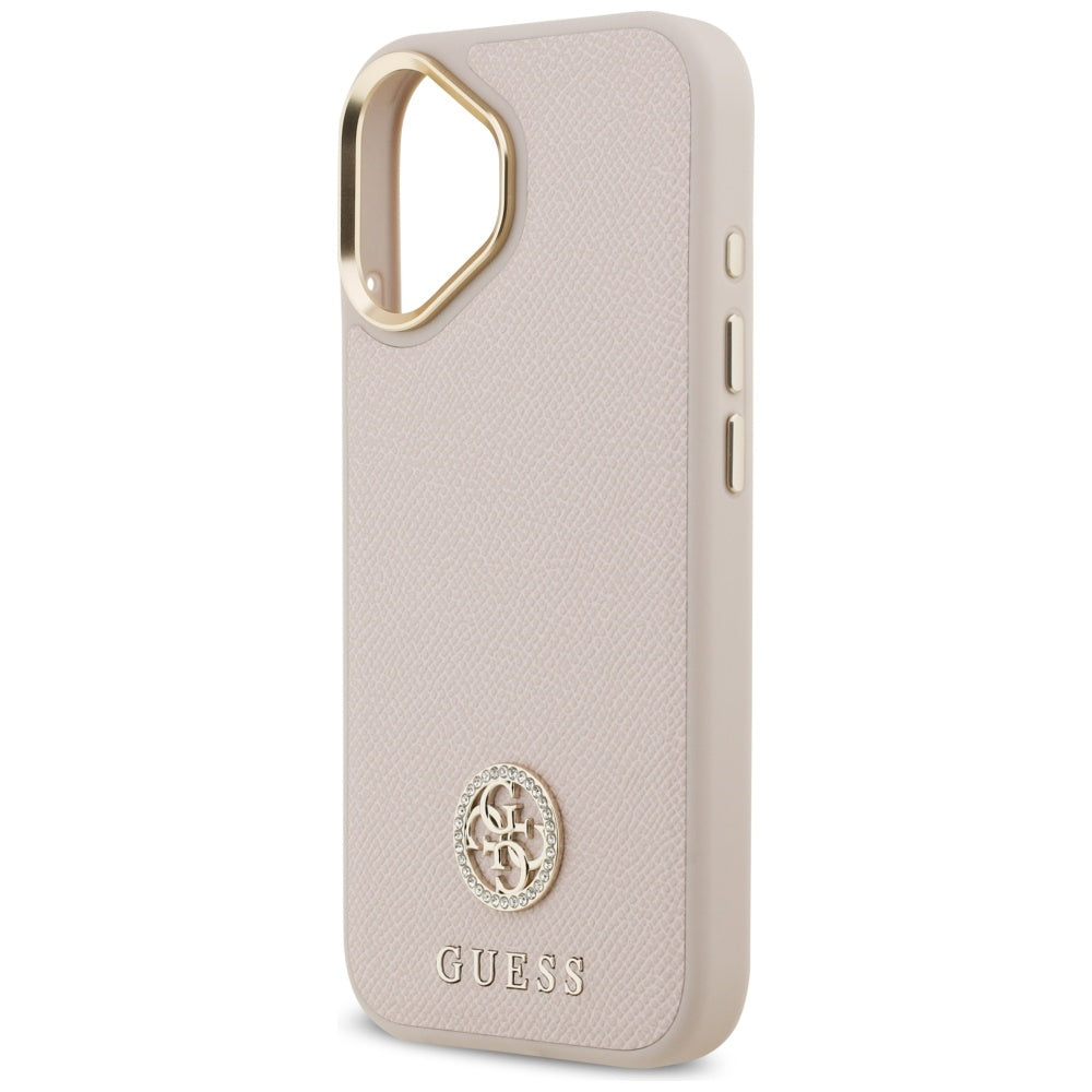 MagSafe cover til Apple iPhone 17, Guess, Grained Strass Logo, Pink