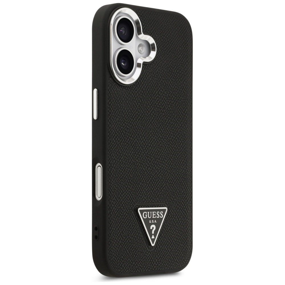 MagSafe cover til Apple iPhone 17, Guess, Grained Triangle Logo, Sort