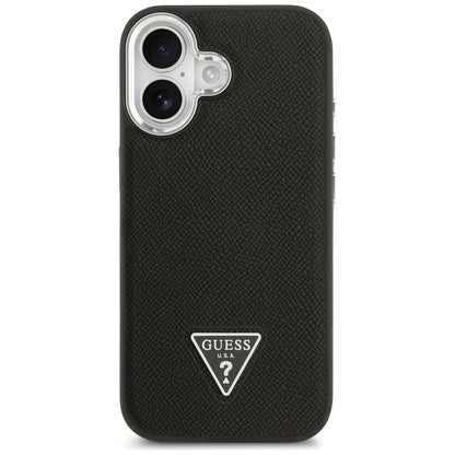 MagSafe cover til Apple iPhone 17, Guess, Grained Triangle Logo, Sort