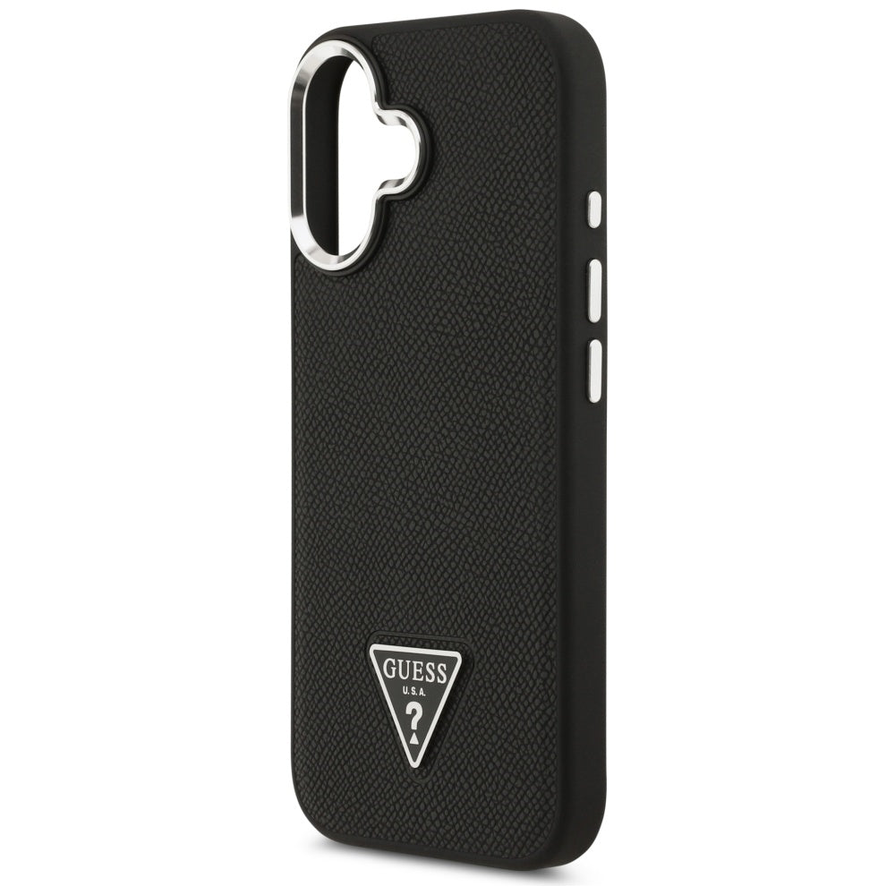 MagSafe cover til Apple iPhone 17, Guess, Grained Triangle Logo, Sort