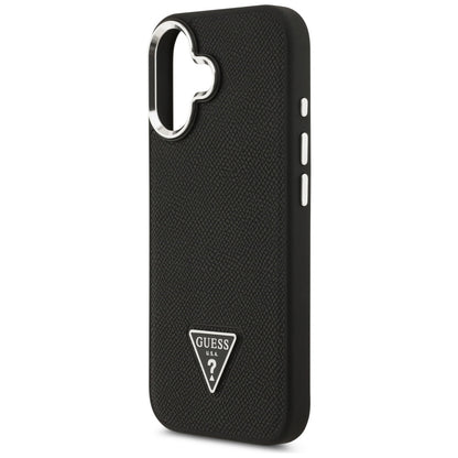 MagSafe cover til Apple iPhone 17, Guess, Grained Triangle Logo, Sort