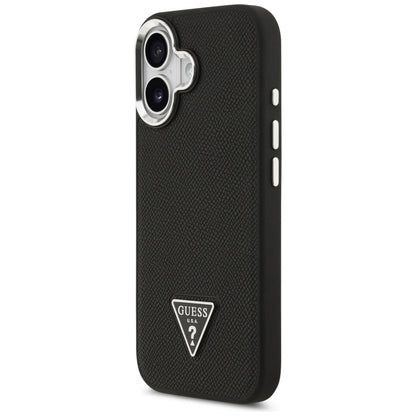 MagSafe cover til Apple iPhone 17, Guess, Grained Triangle Logo, Sort