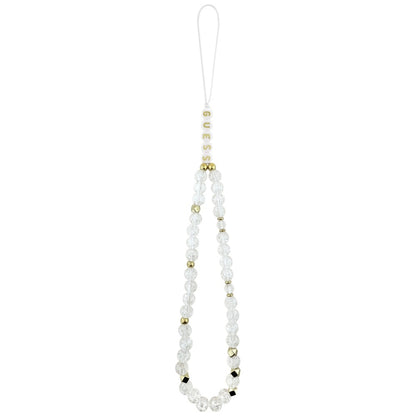 MagSafe cover til Apple iPhone 17, Guess, IML Flowers with Pearl Strap, Hvid