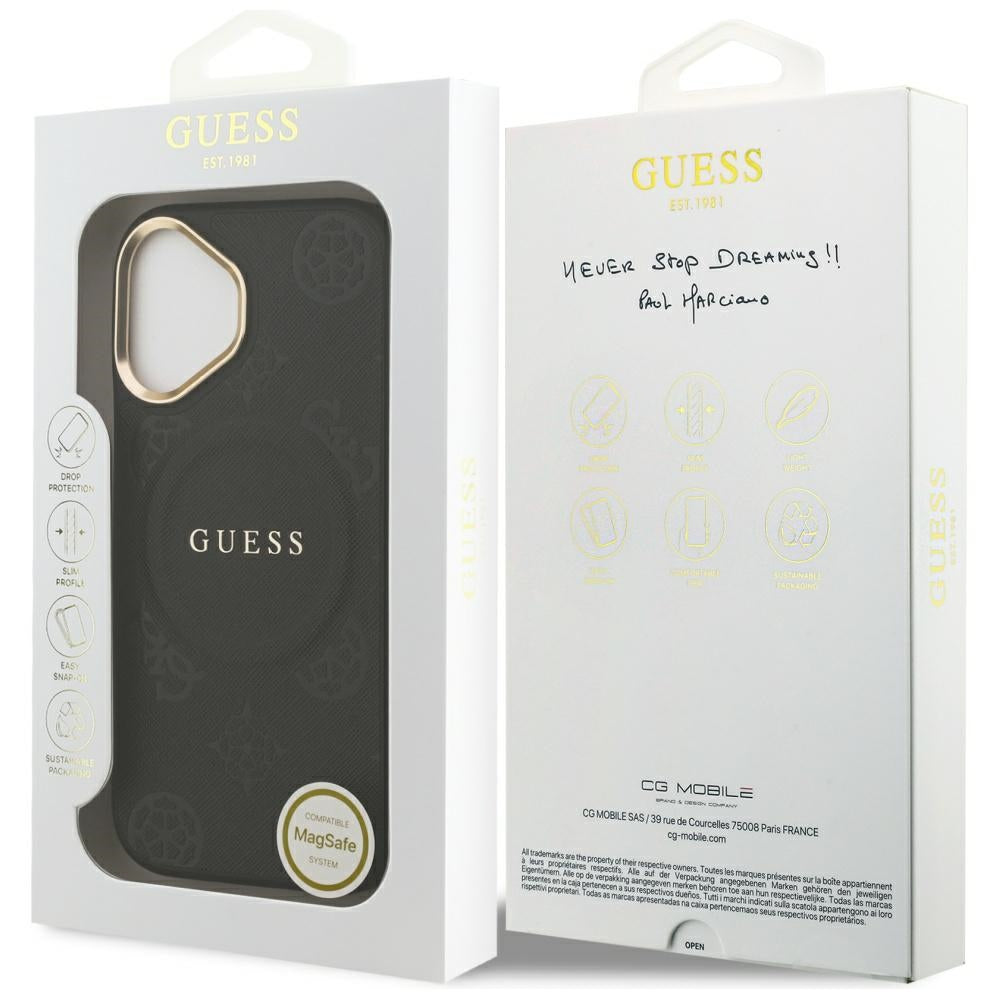 MagSafe cover til Apple iPhone 17, Guess, Peony Hot Stamp, Sort