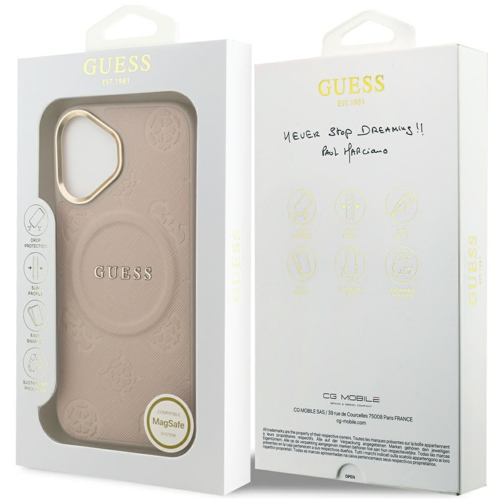 MagSafe cover til Apple iPhone 17, Guess, Peony Hot Stamp, Pink