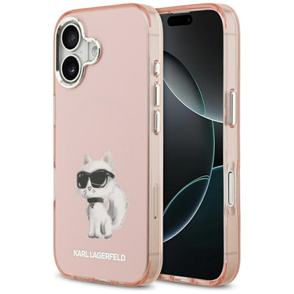 MagSafe cover til Apple iPhone 17, Karl Lagerfeld, IML Aquarelle Logo Choupette, Pink