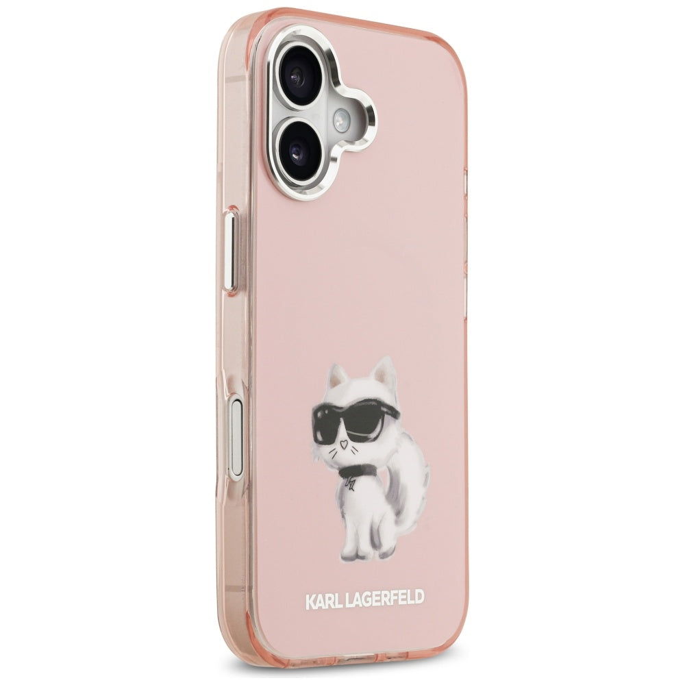 MagSafe cover til Apple iPhone 17, Karl Lagerfeld, IML Aquarelle Logo Choupette, Pink