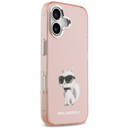 MagSafe cover til Apple iPhone 17, Karl Lagerfeld, IML Aquarelle Logo Choupette, Pink