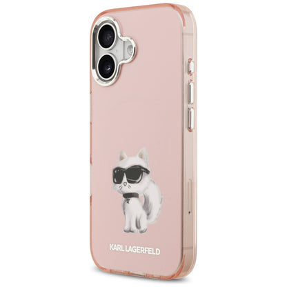 MagSafe cover til Apple iPhone 17, Karl Lagerfeld, IML Aquarelle Logo Choupette, Pink