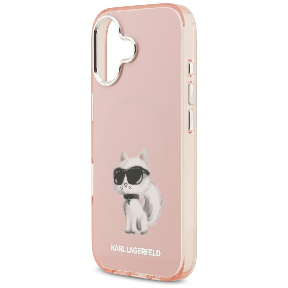 MagSafe cover til Apple iPhone 17, Karl Lagerfeld, IML Aquarelle Logo Choupette, Pink