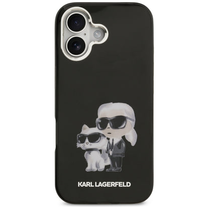 MagSafe cover til Apple iPhone 17, Karl Lagerfeld, IML Aquarelle Logo Karl & Choupette, Sort