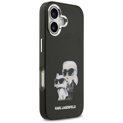 MagSafe cover til Apple iPhone 17, Karl Lagerfeld, IML Aquarelle Logo Karl & Choupette, Sort