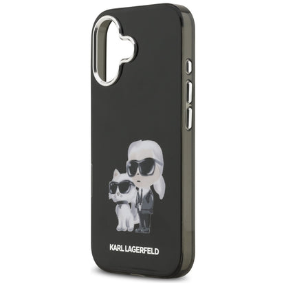 MagSafe cover til Apple iPhone 17, Karl Lagerfeld, IML Aquarelle Logo Karl & Choupette, Sort