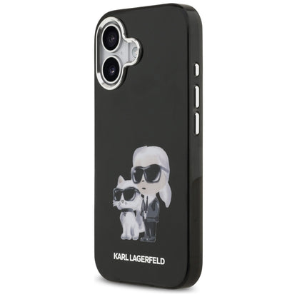 MagSafe cover til Apple iPhone 17, Karl Lagerfeld, IML Aquarelle Logo Karl & Choupette, Sort