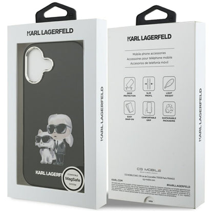 MagSafe cover til Apple iPhone 17, Karl Lagerfeld, IML Aquarelle Logo Karl & Choupette, Sort