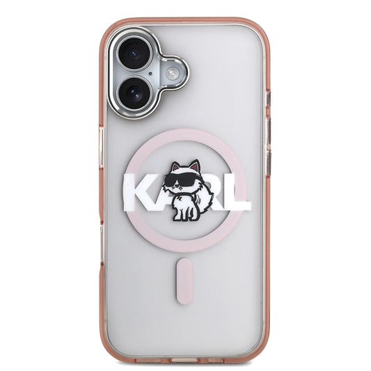 MagSafe cover til Apple iPhone 17, Karl Lagerfeld, IML Sketch Logo Choupette, Pink