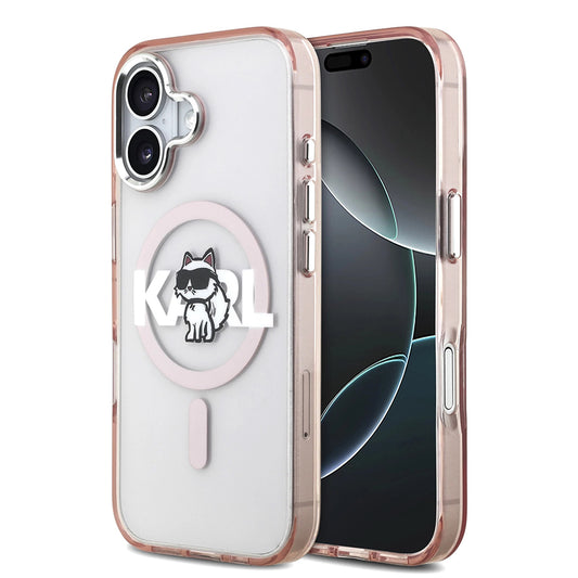 MagSafe cover til Apple iPhone 17, Karl Lagerfeld, IML Sketch Logo Choupette, Pink