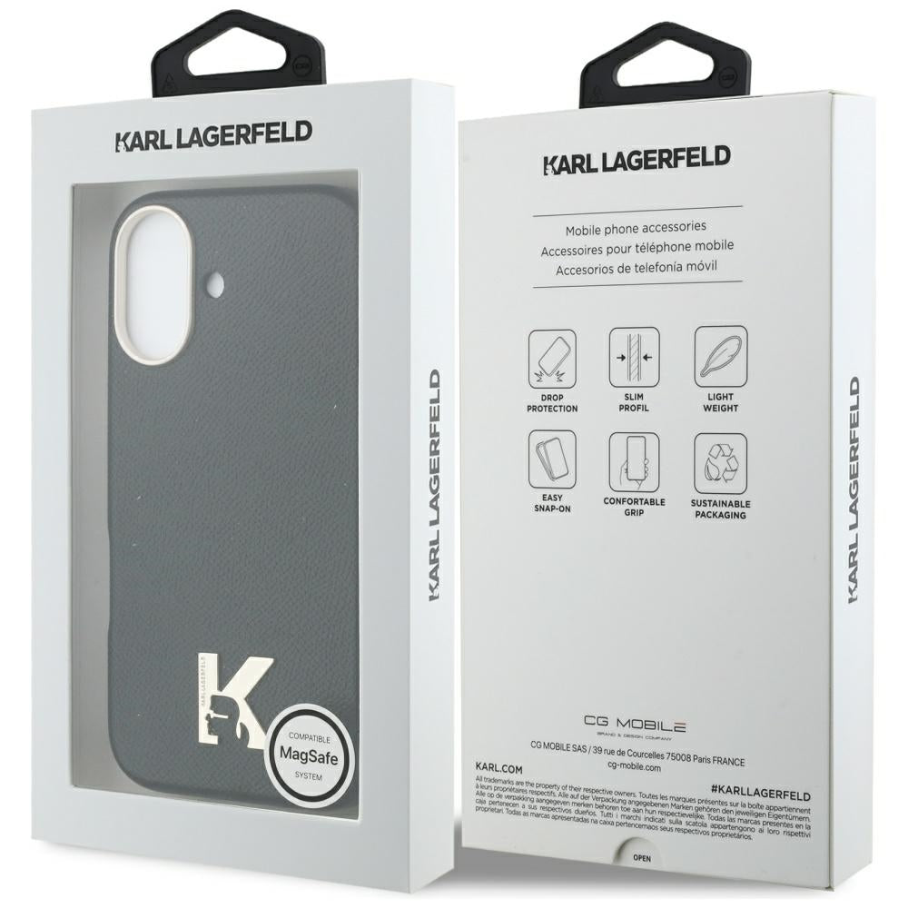 MagSafe cover til Apple iPhone 17, Karl Lagerfeld, Karl Head Logo, Sort