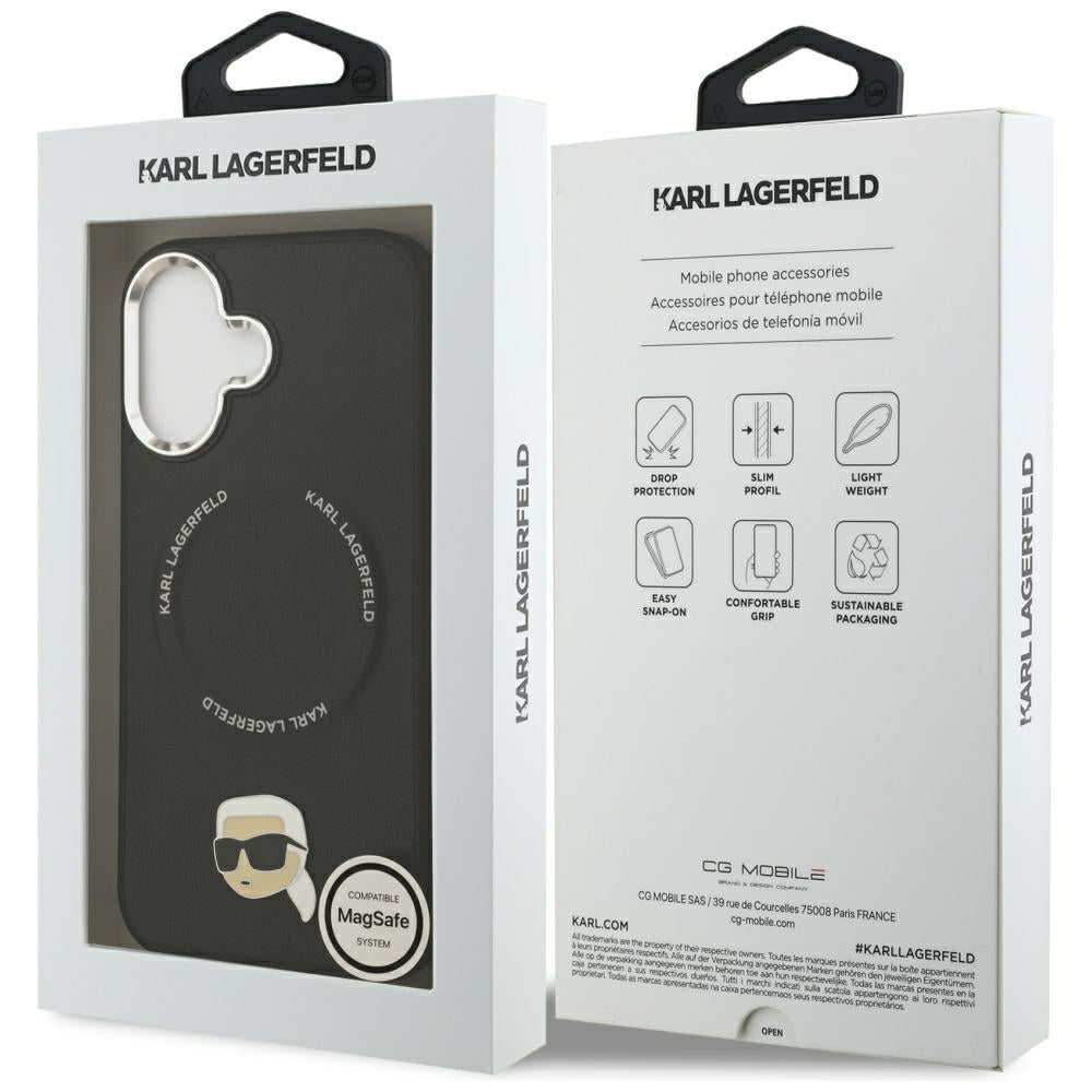 MagSafe cover til Apple iPhone 17, Karl Lagerfeld, Karl Pin, Sort