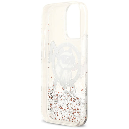 MagSafe Case for Apple iPhone 17, Karl Lagerfeld, Liquid Glitter Choupette Logo, Transparent