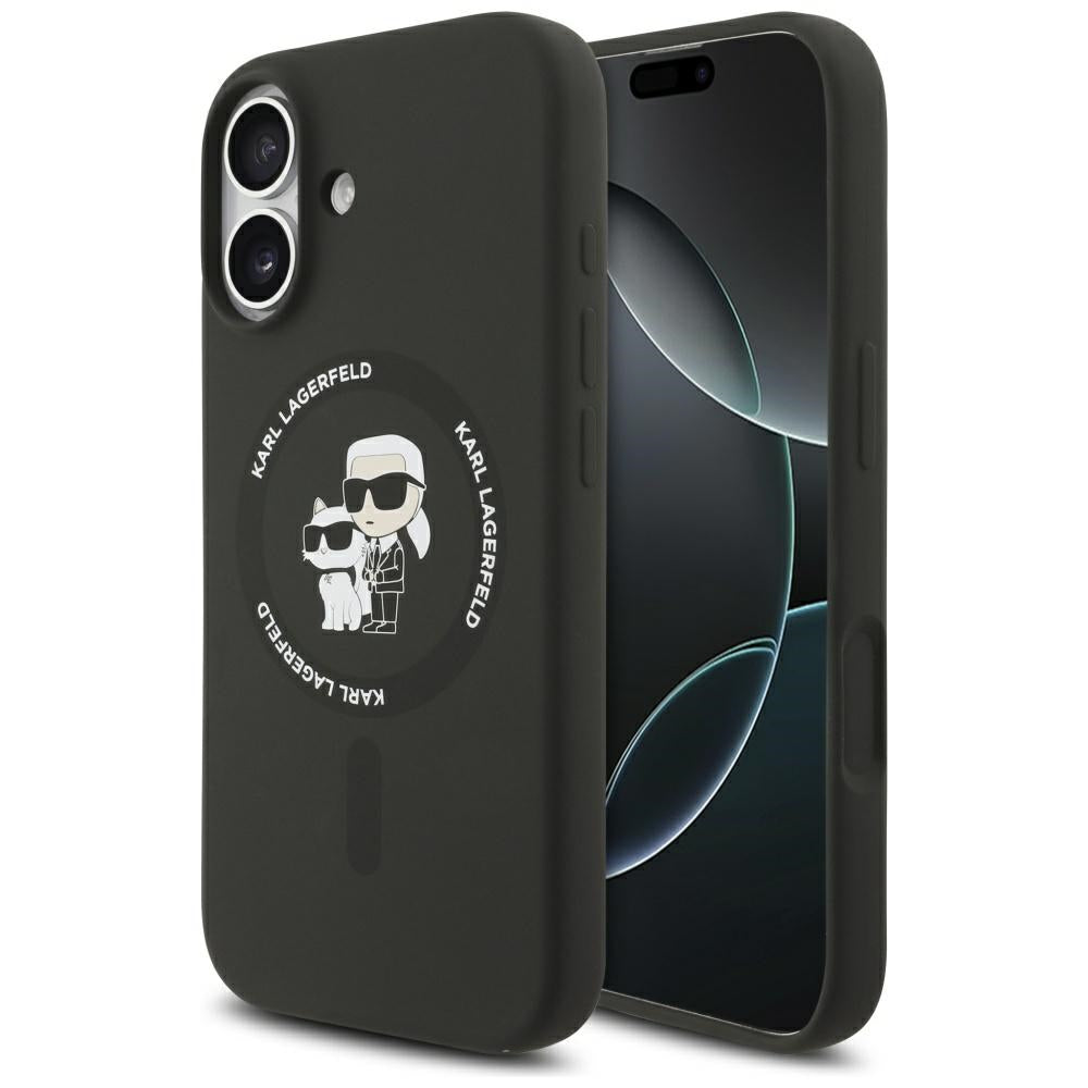 MagSafe cover til Apple iPhone 17, Karl Lagerfeld, Ring Karl & Choupette, Sort