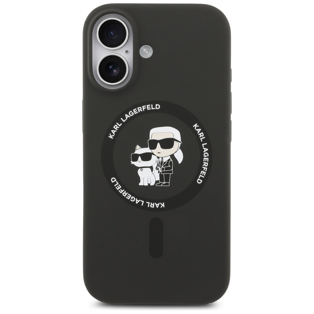 MagSafe cover til Apple iPhone 17, Karl Lagerfeld, Ring Karl & Choupette, Sort