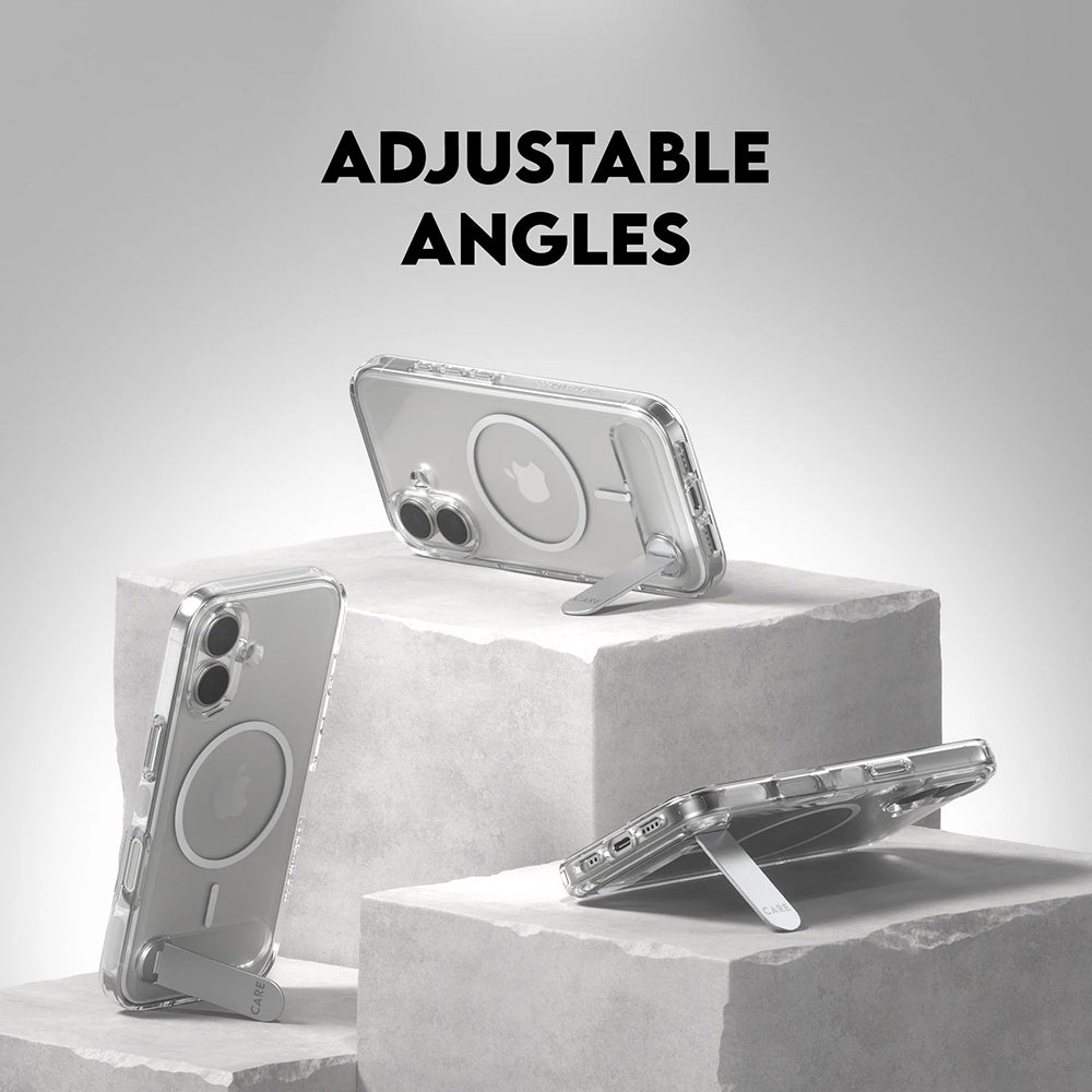 MagSafe cover til Apple iPhone 17, PanzerGlass, med indbygget kickstand, transparent