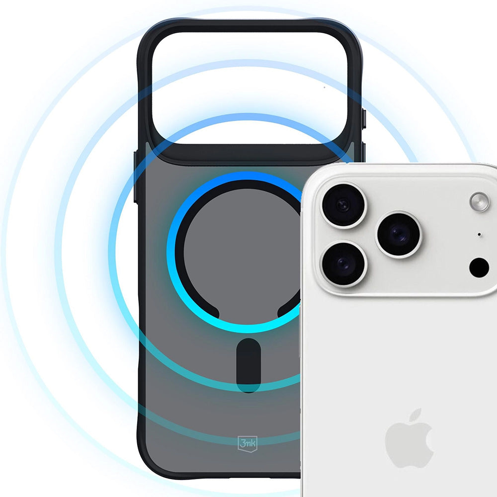 MagSafe Case for Apple iPhone 17 Pro, 3MK, Smoke MagCase, Black