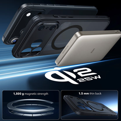MagSafe cover til Apple iPhone 17 Pro, ESR, Classic Hybrid, Satin Sort