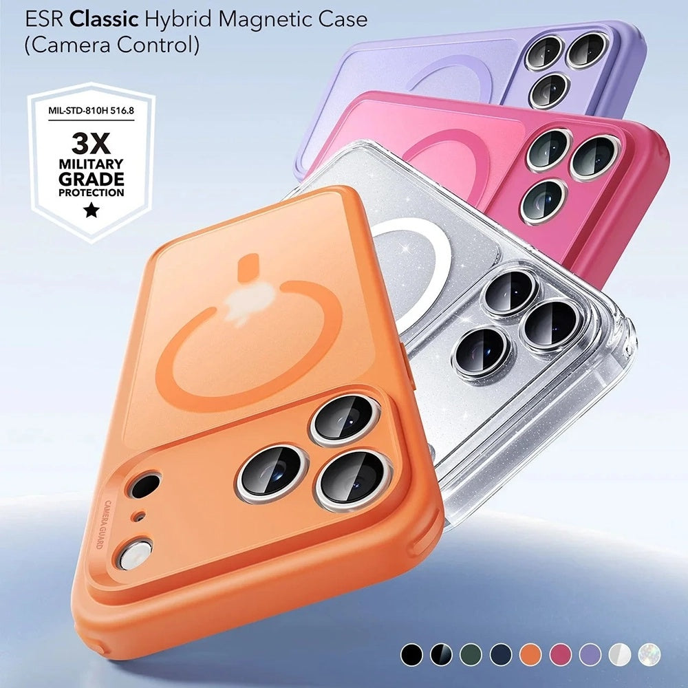 MagSafe cover til Apple iPhone 17 Pro, ESR, Classic Hybrid, Satin Orange