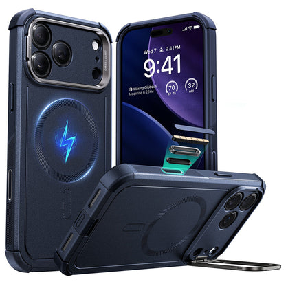 MagSafe cover til Apple iPhone 17 Pro, ESR, Cyber Armor Kickstand, Blå