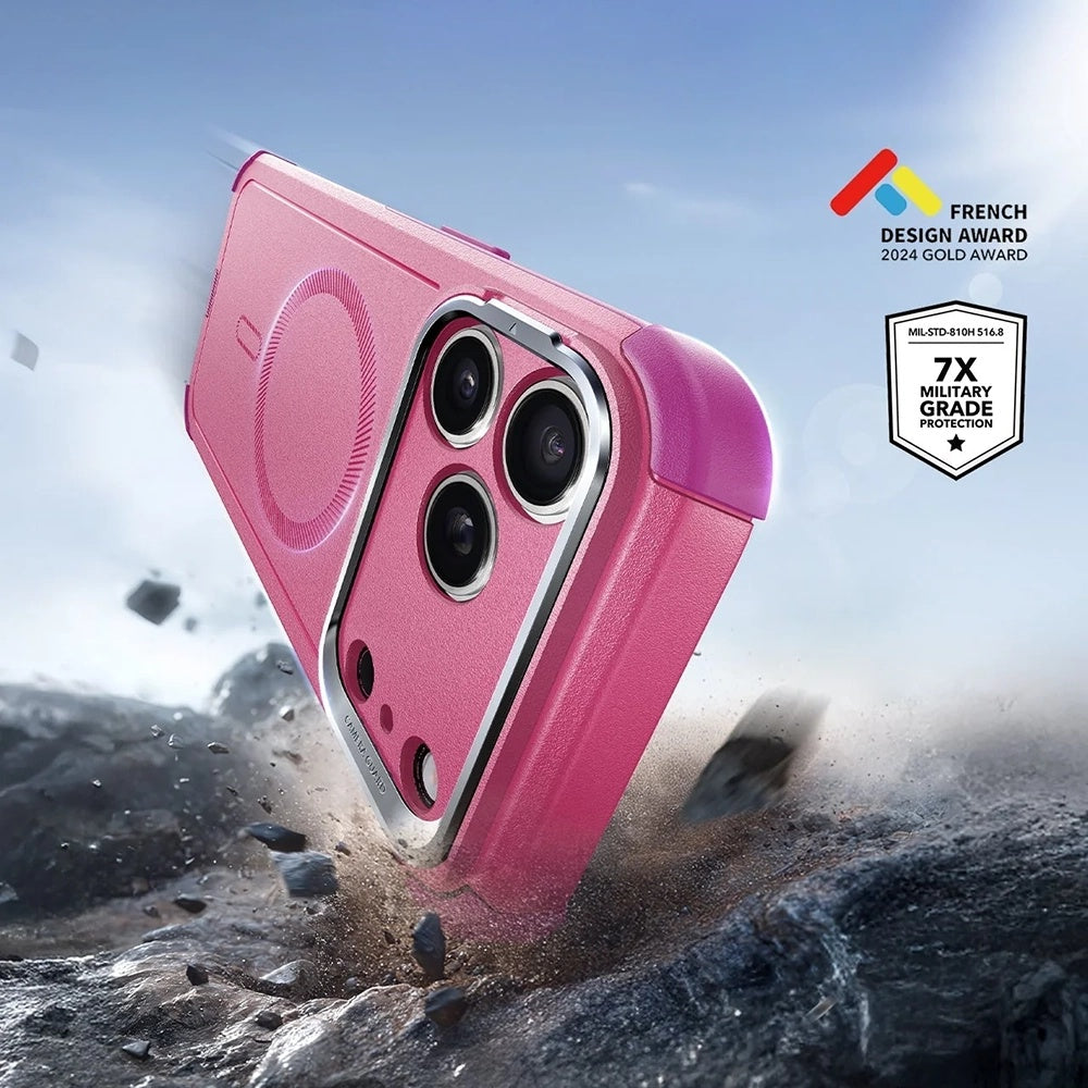 MagSafe cover til Apple iPhone 17 Pro, ESR, Cyber Armor Kickstand, Pink